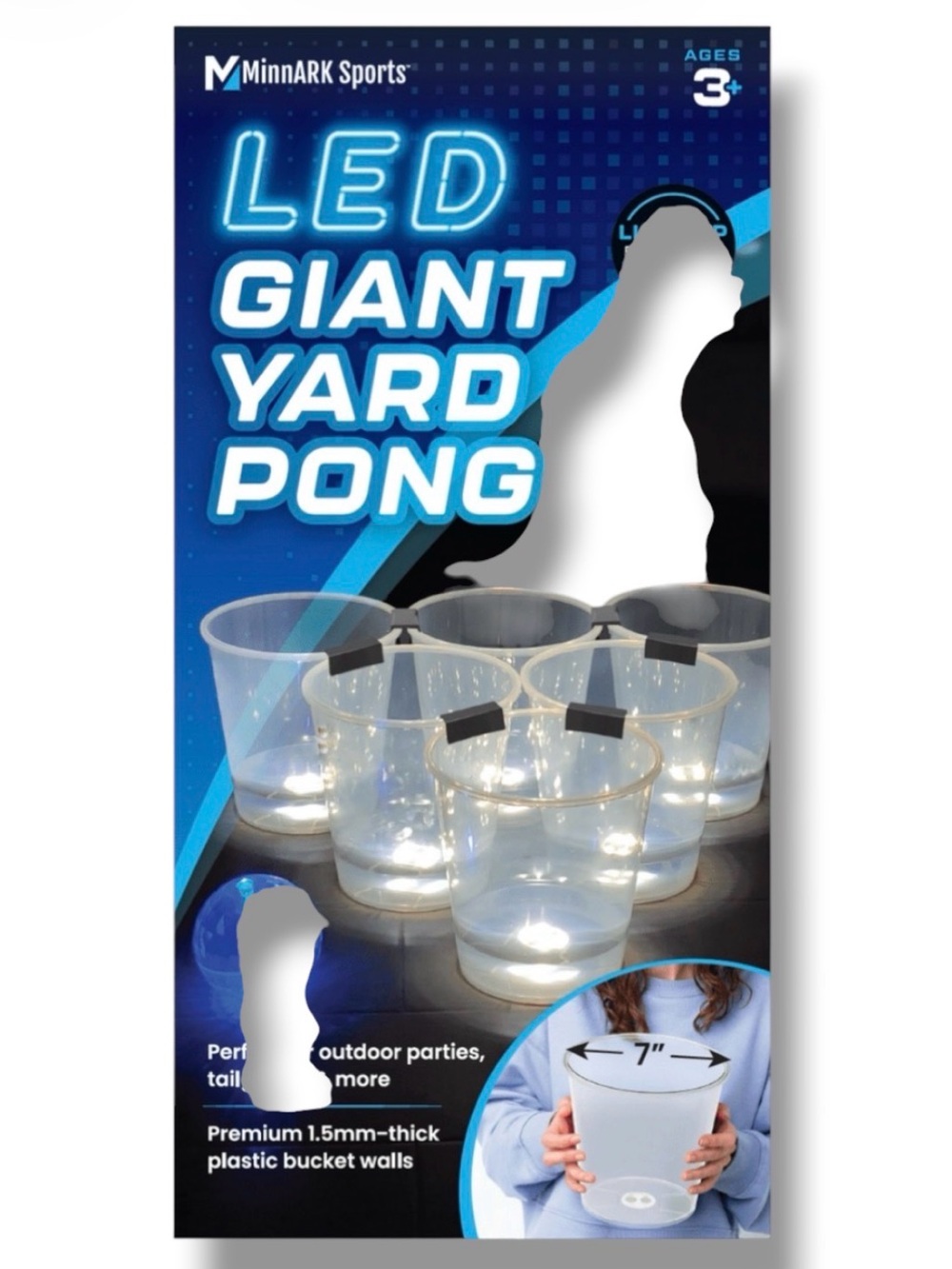 MinnARK Sports LED Giant Yard Pong - NWT